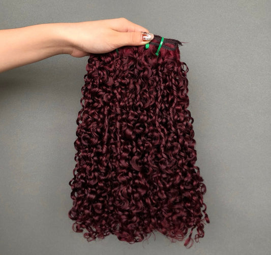 SDD Burgundy Pixie Curls